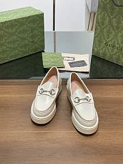  Gucci Horsebit Platform Loafer White - 6