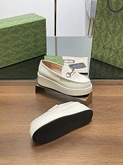  Gucci Horsebit Platform Loafer White - 5