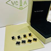 Van Cleef & Arpels Double Four-leaf Clover Black in Gold/Silver - 3