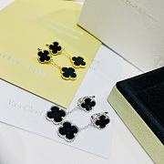 Van Cleef & Arpels Double Four-leaf Clover Black in Gold/Silver - 4