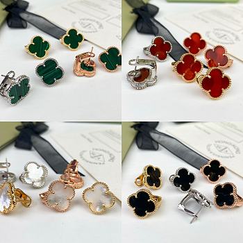 Van Cleef & Arpels Four-leaf Clover Earrings Multicolor