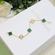 Van Cleef & Arpels Flower Four-Leaf Clover Green Five-Flower Bracelet - 2