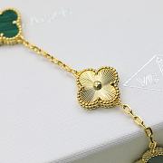 Van Cleef & Arpels Flower Four-Leaf Clover Green Five-Flower Bracelet - 4