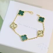 Van Cleef & Arpels Flower Four-Leaf Clover Green Five-Flower Bracelet - 5
