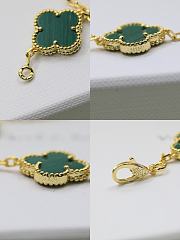 Van Cleef & Arpels Flower Four-Leaf Clover Green Five-Flower Bracelet - 6