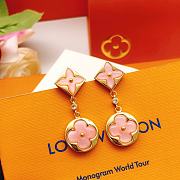 Louis Vuitton Pink Tassel Flower Earrings - 1