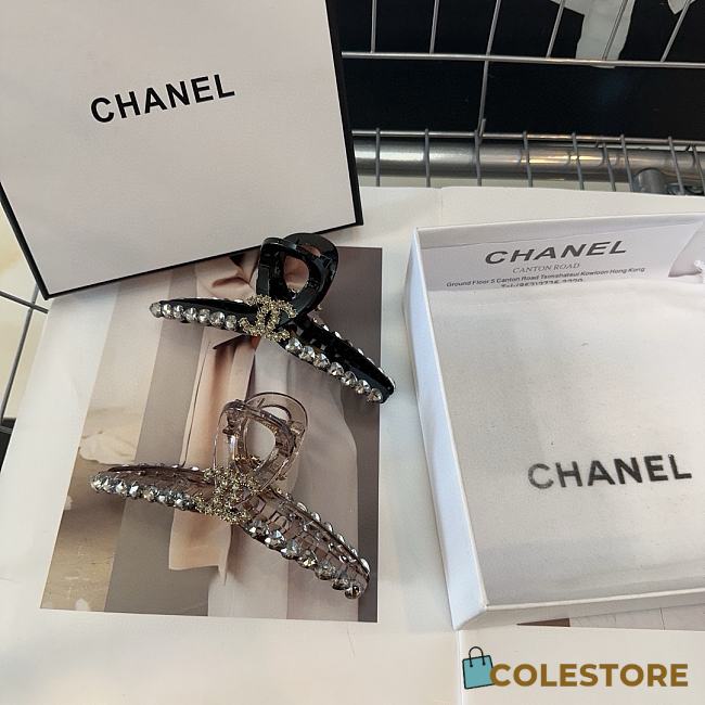 Chanel Small-Style Clip Black/ Grey - 1