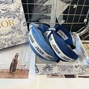 Dior Denim Headband Light Blue/ Dark Blue - 1