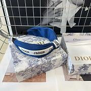 Dior Denim Headband Light Blue/ Dark Blue - 2