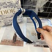 Dior Denim Headband Light Blue/ Dark Blue - 3