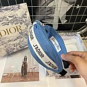 Dior Denim Headband Light Blue/ Dark Blue - 4