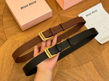 Miu Miu Leather Belt in Black / Brown