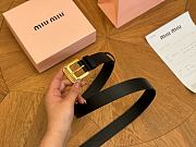 Miu Miu Leather Belt in Black / Brown - 6