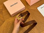 Miu Miu Leather Belt in Black / Brown - 5