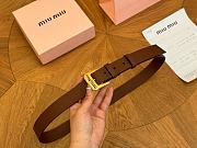 Miu Miu Leather Belt in Black / Brown - 2