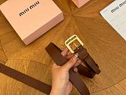 Miu Miu Leather Belt in Black / Brown - 3