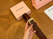 Miu Miu Leather Belt in Black / Brown - 4