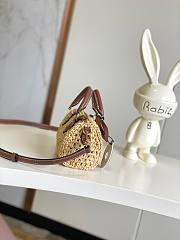Louis Vuitton Nano Speedy Bag Raffia Tan M83525 16 x10 x 7.5 cm - 6