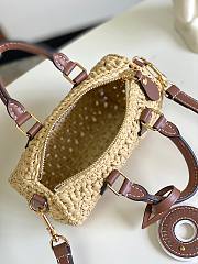 Louis Vuitton Nano Speedy Bag Raffia Tan M83525 16 x10 x 7.5 cm - 2