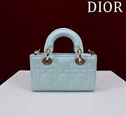 Dior Lady D-Joy Micro Bag Céleste Blue Cannage Lambskin Size 16.5 x 6 x 10 cm - 2
