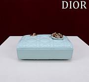 Dior Lady D-Joy Micro Bag Céleste Blue Cannage Lambskin Size 16.5 x 6 x 10 cm - 3