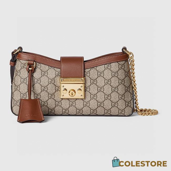 Gucci Padlock Shoulder Bag Brown Leather 811705 27 x 14 x 6 cm - 1