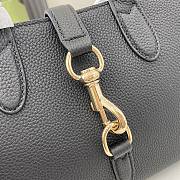 Gucci Small Tote Bag With Hook Closure Black Leather 795349 24 x 17.5 x 8.5 cm - 2