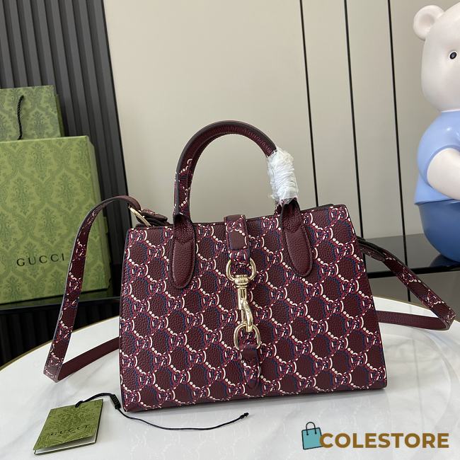 Gucci Small Tote Bag With GG Rosso Ancora Leather 24 x 17.5 x 8.5 cm - 1