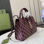 Gucci Small Tote Bag With GG Rosso Ancora Leather 24 x 17.5 x 8.5 cm - 6