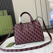 Gucci Small Tote Bag With GG Rosso Ancora Leather 24 x 17.5 x 8.5 cm - 5