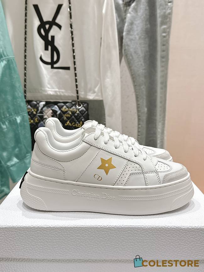 Dior Star Sneaker White Caftskin And Suede  - 1
