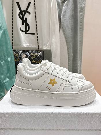 Dior Star Sneaker White Caftskin And Suede 