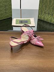 Gucci Women's Slingback Pump Pink Leather  - 2