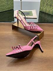 Gucci Women's Slingback Pump Pink Leather  - 6