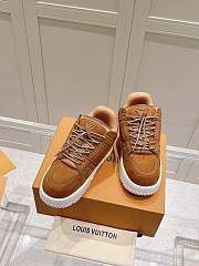 Louis Vuitton Trainer Maxi Sneaker Nubuck Caft Leather Beige  - 1