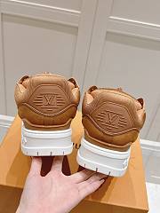 Louis Vuitton Trainer Maxi Sneaker Nubuck Caft Leather Beige  - 4