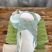Gucci Women's Supreme Platform Slide Sandal Green - 5