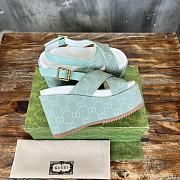 Gucci Women's Supreme Platform Slide Sandal Green - 2