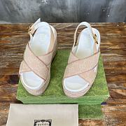 Gucci Women's Supreme Platform Slide Sandal Beige - 2