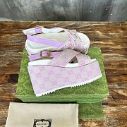 Gucci Women's Supreme Platform Slide Sandal Light Pink - 2