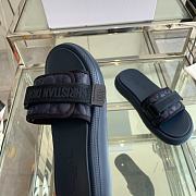Dior Dioriviera Dio(r)evolution Slide Deep Blue Quilted Cannage Leather-Effect Fabric - 2