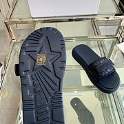 Dior Dioriviera Dio(r)evolution Slide Deep Blue Quilted Cannage Leather-Effect Fabric - 4
