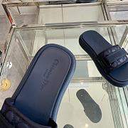 Dior Dioriviera Dio(r)evolution Slide Deep Blue Quilted Cannage Leather-Effect Fabric - 5