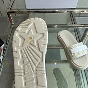 Dior Dioriviera Dio(r)evolution Slide White Quilted Cannage Leather-Effect Fabric - 4