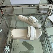 Dior Dioriviera Dio(r)evolution Slide White Quilted Cannage Leather-Effect Fabric - 5