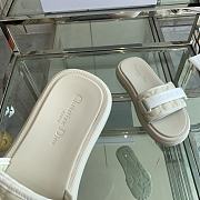 Dior Dioriviera Dio(r)evolution Slide White Quilted Cannage Leather-Effect Fabric - 6