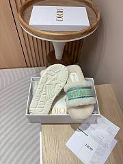 Christian Dior Shearling Sandals Blue/ White - 5