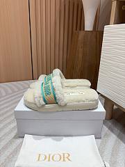 Christian Dior Shearling Sandals Blue/ White - 6