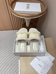 Christian Dior Shearling Sandals White - 1