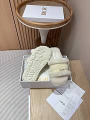 Christian Dior Shearling Sandals White - 3